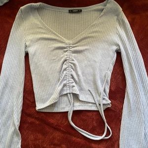 Shein Blue Scrunched Longsleeve